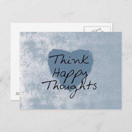 Think Happy Postkarte (Vorne/Hinten)