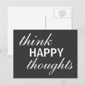 Think Happy Thinkes - inspirierende Postkarte (Vorne/Hinten)