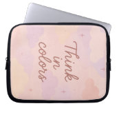 Think in Colors – Pastel Aesthetic Motivational Laptopschutzhülle (Vorderseite)