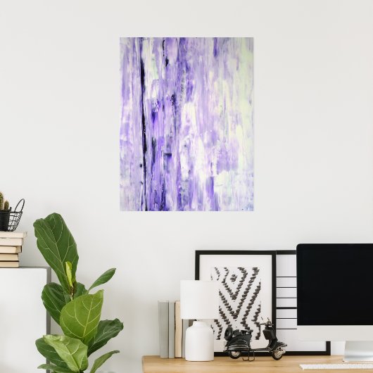 "Think It" Lavender Abstrakt Art Poster (Heimbüro)