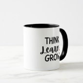 'Think Learn Grow' Teacher Thank You Gift  Tasse (VorderseiteRechts)
