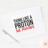 Think Like Quadratischer Aufkleber (Umschlag)