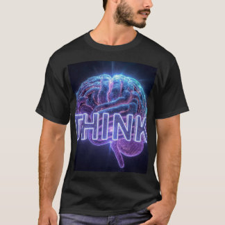 THINK Neon Brain Geschenk - AI Tech Programmierer  T-Shirt
