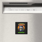 Think Noodles - Mmm Noodles Kawaii Ninja Cat Funny Magnet (In Situ (Geschirrspüler))