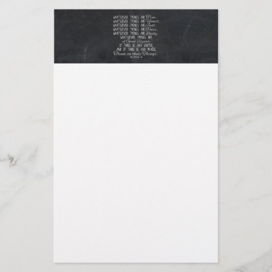 Think on These Things Christian Bible Scripture Briefpapier (Vorderseite)