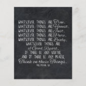 Think on These Things Christian Bible Scripture Flyer (Vorne)