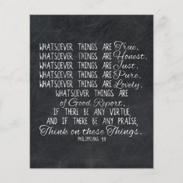 Think on These Things Christian Bible Scripture Flyer