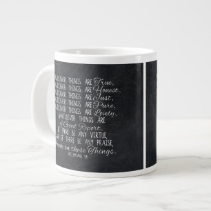 Think on These Things Christian Bible Scripture Jumbo-Tasse