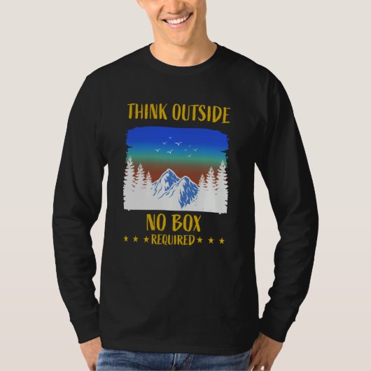 Think Outside Box Outfit For Hiking Father's Day T-Shirt (Vorderseite)