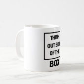 Think Outside Of The Box Kaffeetasse (Vorderseite Links)
