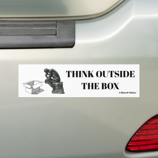 Think Outside the Box - A MisterP Sticker Autoaufkleber (Auf Auto)