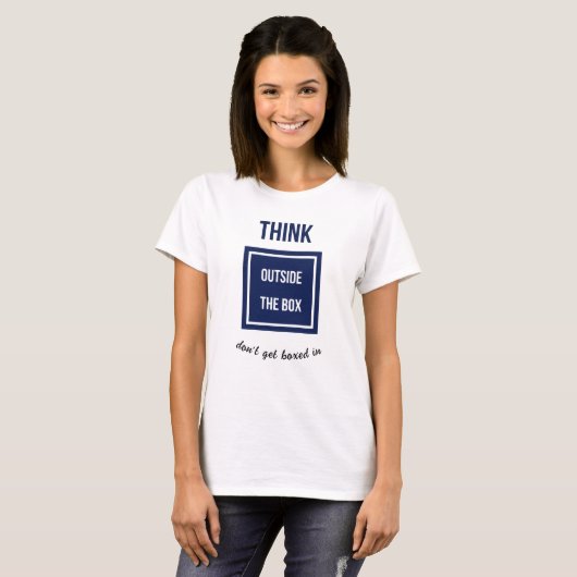 Think outside the box add caption T-Shirt (Vorne ganz)