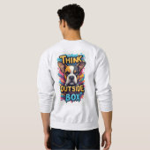 Think Outside The Box: Adorable Boxer Dog Portrait Sweatshirt (Schwarz voll)