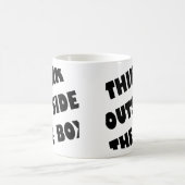 Think Outside The Box Funny Mug or Travel Mug Kaffeetasse (Mittel)