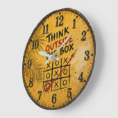 Think Outside the Box Motivational Office Decor Große Wanduhr (Winkel)