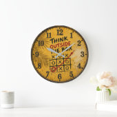 Think Outside the Box Motivational Office Decor Große Wanduhr (Zuhause)