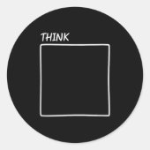 Think Outside The Box New Perspective Runder Aufkleber (Vorderseite)