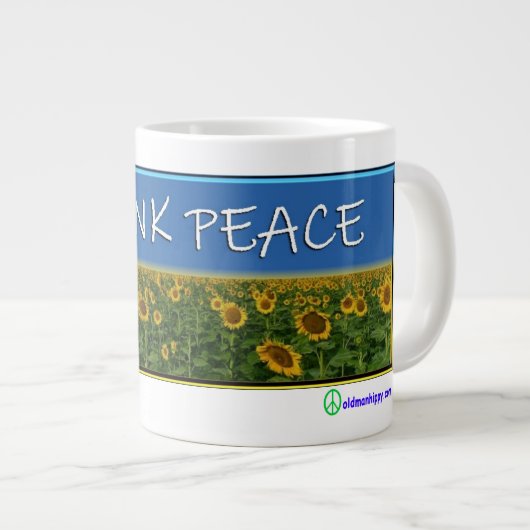 Think Peace Mug Jumbo-Tasse (Vorderseite Rechts)