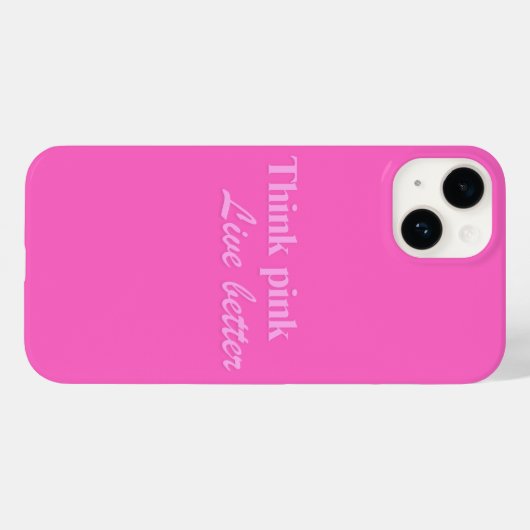 Think Pink iPhone Case (Rückseite (Horizontal))
