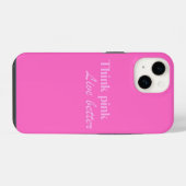 Think Pink iPhone Case Hülle (Rückseite (Horizontal))