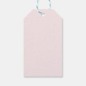 Think Pink Watercolor Muster Monogramm Geschenkanhänger (Rückseite)