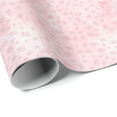 Think Pink Watercolor-Muster-Monogramm  Geschenkpapier (Rolleneckpunkt)