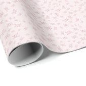 Think Pink Watercolor-Muster-Monogramm Geschenkpapier (Rolleneckpunkt)