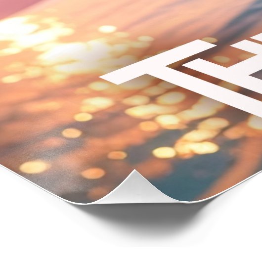 THINK PINKER - Flamingo PINK Poster (Ecke)