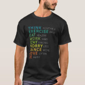 Think Positive Affirmation Inspirational Motivatio T-Shirt (Vorderseite)