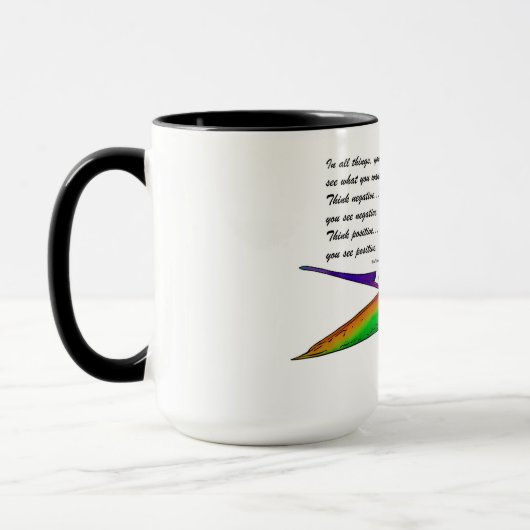 Think Positive Custom Coffee Tasse (Links)