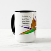 Think Positive Custom Coffee Tasse (Vorderseite Links)