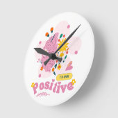 Think Positive Round Clock Runde Wanduhr (Winkel)