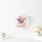 Think Positive Round Clock Runde Wanduhr (Zuhause)