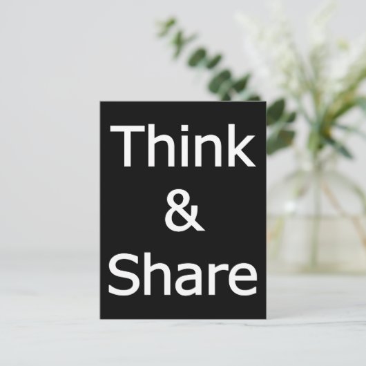 Think_ Postkarte (Stehend Vorderseite)