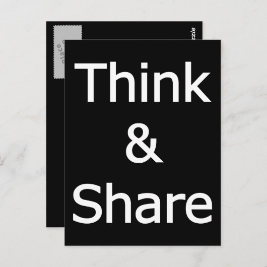 Think_ Postkarte (Vorne/Hinten)