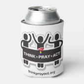 Think+Pray+Act Can Cooler Dosenkühler (Kanne Vorderseite)