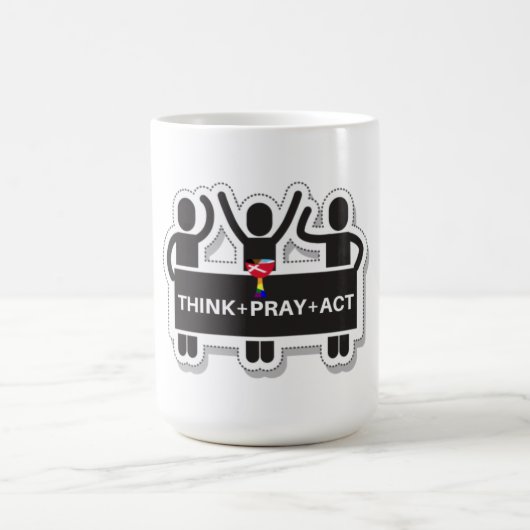 Think+Pray+Act Coffee Mug Kaffeetasse (Mittel)