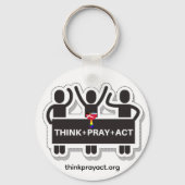 Think+Pray+Act Keychain Schlüsselanhänger (Rückseite)