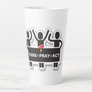 Think+Pray+Act Latte Tasse