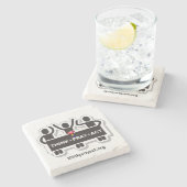 Think+Pray+Act Stone Coaster Steinuntersetzer (Seitenansicht)
