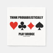 Think Probabilistic Play Bridge (Card Anzugs) Serviette (Vorderseite)