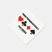 Think Probabilistic Play Bridge (Card Anzugs) Serviette (Ecke)