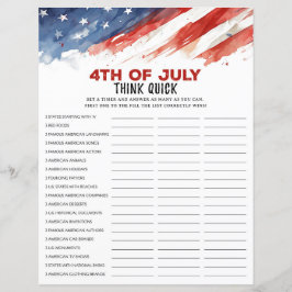 Think Quick 4. Juli Party Game