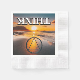 THINK Recovery Slogan Sunrise Serviette