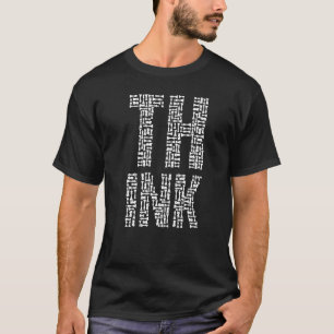 Think Schach Player Master Coach Stücke Text Mosai T-Shirt