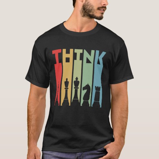 Think Schach Shirt | Perfektes Geschenk für Schach (Vorderseite)