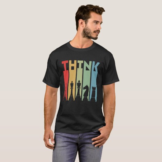 Think Schach Shirt | Perfektes Geschenk für Schach (Vorne ganz)