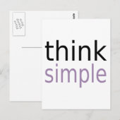 Think Simple (lila Ausgabe) Postkarte (Vorne/Hinten)