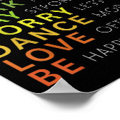 Think Sitive Affirmation Insrational Motivational Poster (Ecke)