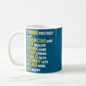 Think Sitively Exercise Daily Gym Workout Motivati Kaffeetasse (Links)